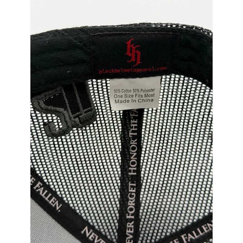 Twin Towers 20 Year Anniversary Patch Trucker Hat Cap Gray Black Snapback Mesh